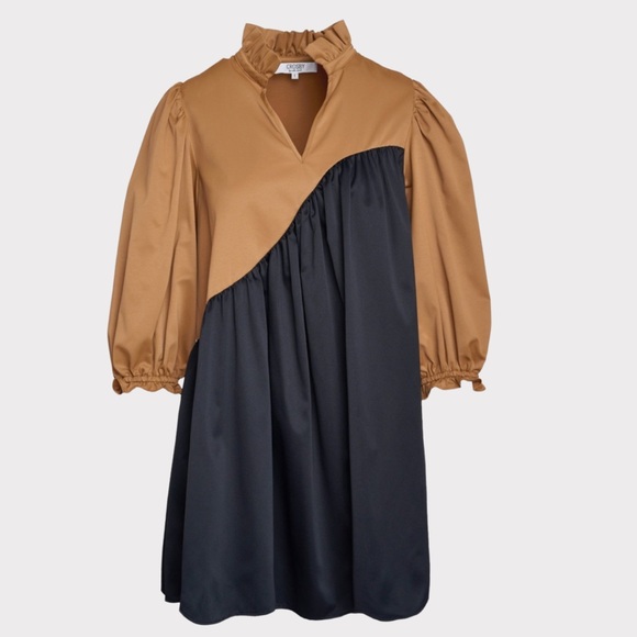 CROSBY by Mollie Burch Story Mini Dress Cappuccino Black XL NWOT - Picture 10 of 14